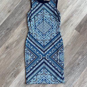 WHBM Teal & Navy REVERSIBLE Dress